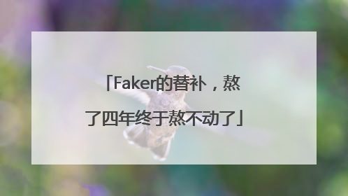 Faker的替补，熬了四年终于熬不动了