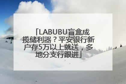 LABUBU盲盒成揽储利器？平安银行新户存5万以上就送，多地分支行跟进